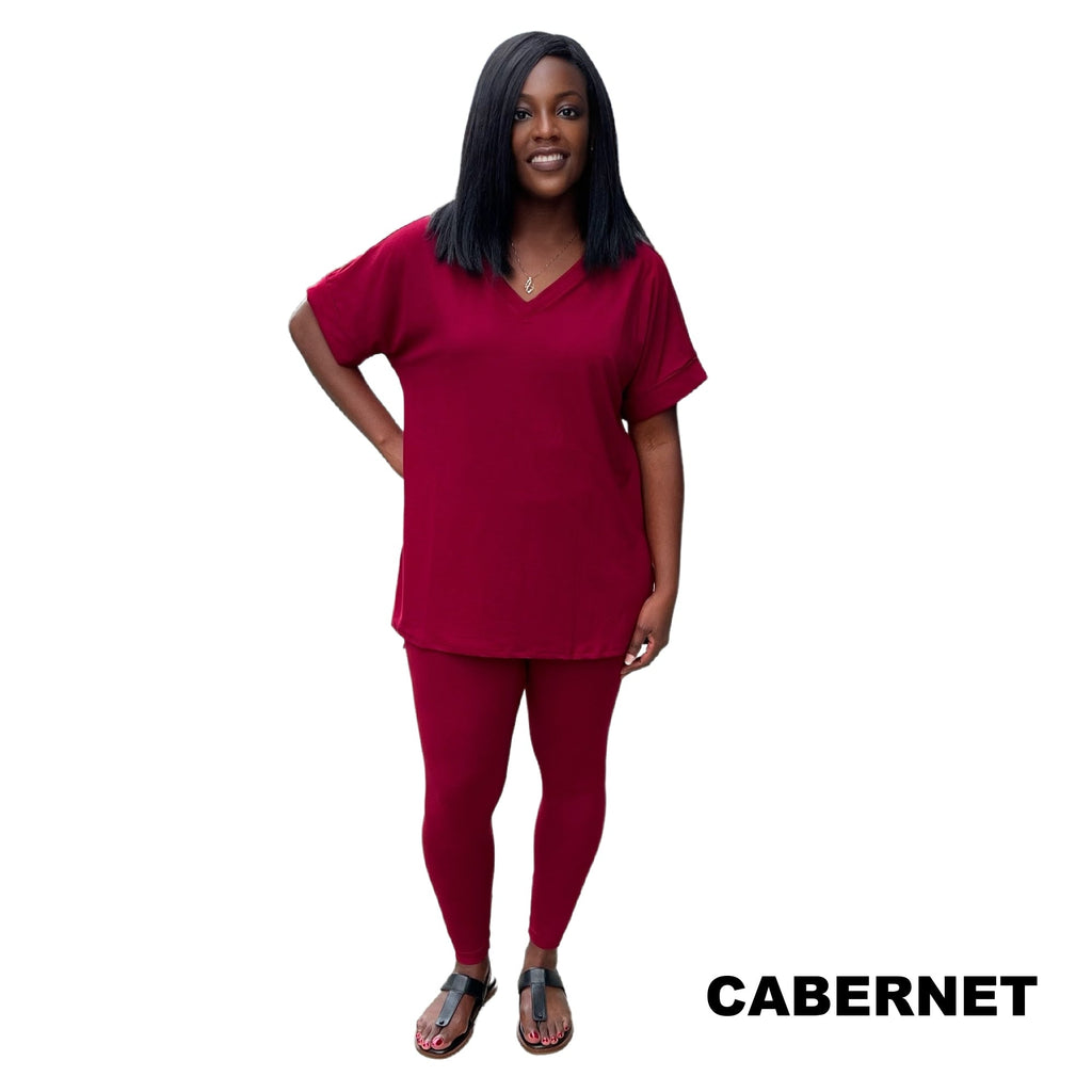 Butta Love Leggings Set | Cabernet