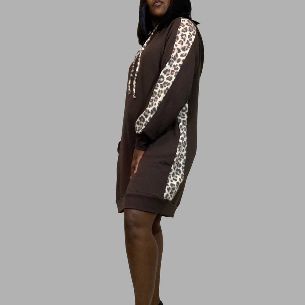 Long Leopard Hoodie | Americano