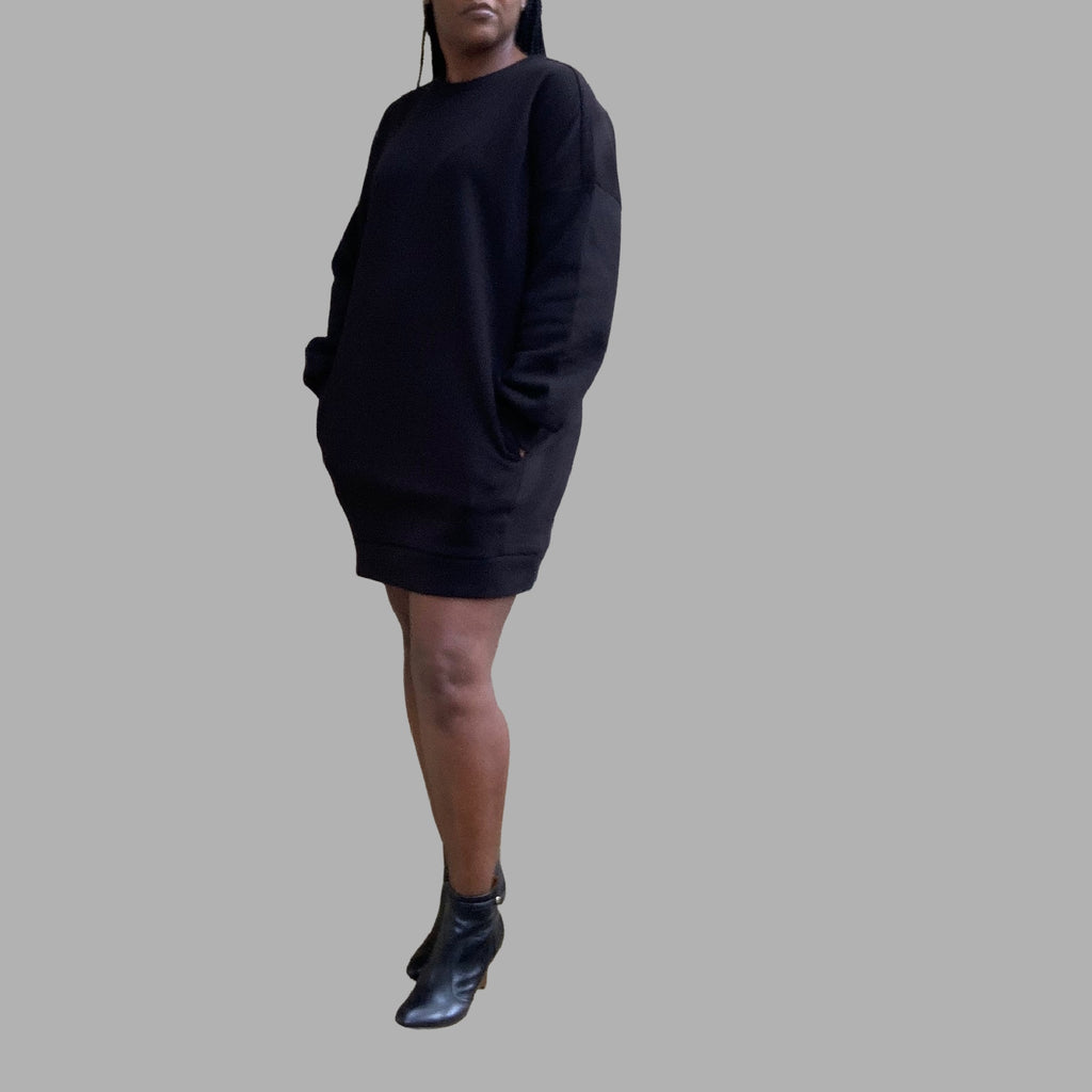 Sweatshirt Dress | Black